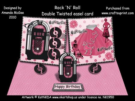 Rock 'n' Roll Double Twisted Easel Card