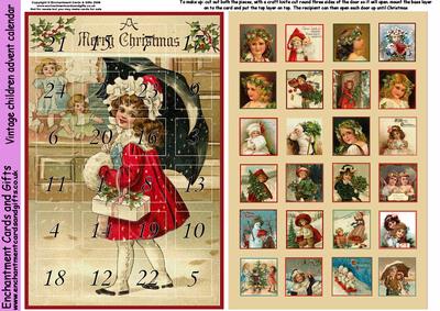 Vintage Children Advent Calendar