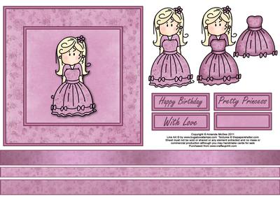 Pretty in Purple 6x6 Square Card with Decoupage