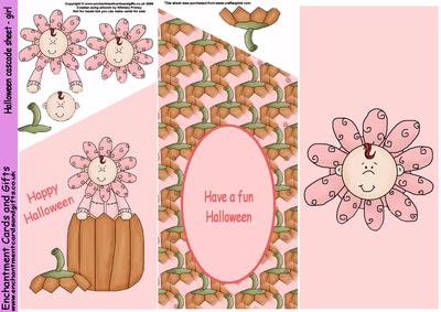 Halloween Cascade Sheet - Girl