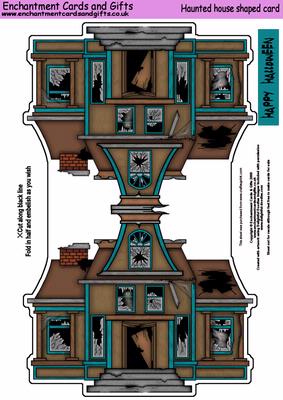 Haunted House Shaped Card