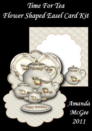 Time for Tea Flower Shaped Easel Card Kit