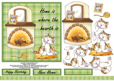 Home is Where the Hearth is 6x6 Square Card Front