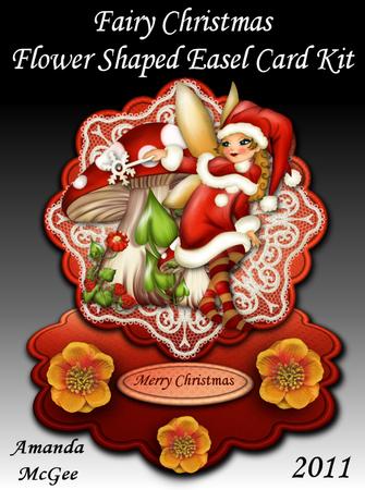 Fairy Christmas Flower Shaped Easel Card Kit