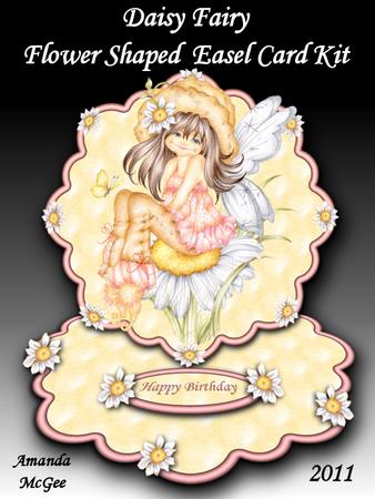 Daisy Fairy Flower Shaped Easel Card Kit