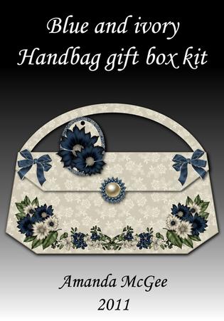 Blue and Ivory Handbag Gift Box Kit