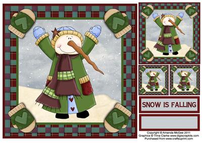 Mr Mittens 2 8x8 Card Front with Additional Toppers