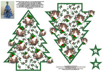 Christmas Puds 3D Christmas Tree