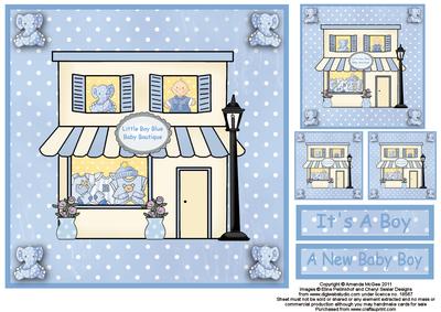 New Baby Boy Boutique 8x8 Square Topper