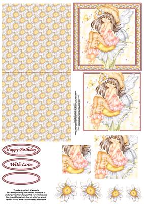 Daisy Fairy Mini Easel Card