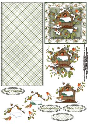 Robins House Mini Easel Card