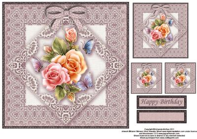 Rosy Glow 8x8 Square Topper Sheet