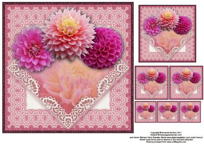 Delightful Dahlias 8x8 Topper Sheet