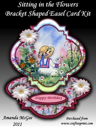 Sitting in the Flowers Bracket Shaped Easel Card Kit