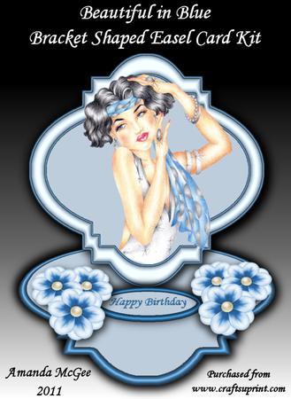 Beautiful in Blue Bracket Shaped Easel Card Kit