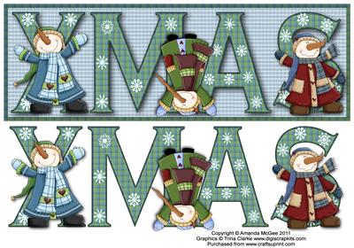 Snow Friends Xmas Large Dl Card with Decoupage