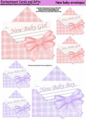 New Baby Envelope Toppers