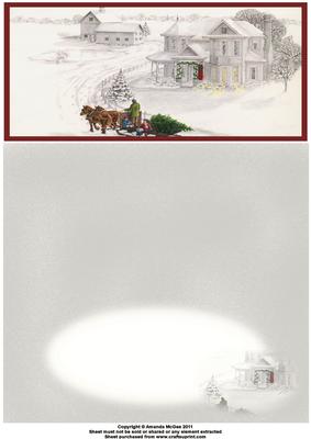 Bringing Home the Christmas Tree Dl a Card in One