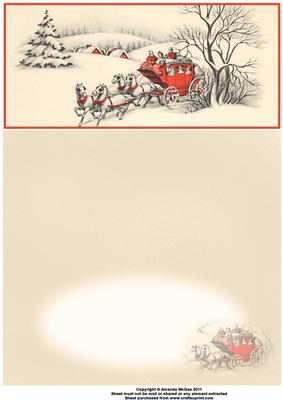 A Carriage Ride Through the Snow Dl a Card in One