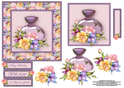 The Perfume of the Flowers 6x6 Square Card Front with Decoup