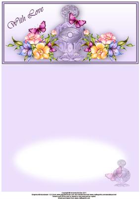 Perfume and Flowers Dl a Card in One