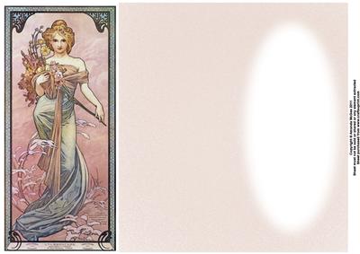 Art Nouveau Beauty Dl a Card in One