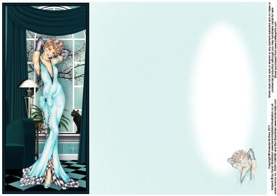 Art Deco Glamour Dl a Card in One
