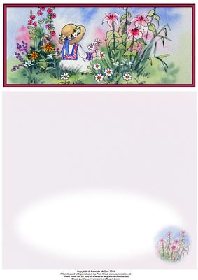 Sitting in the Flowers Dl a Card in One
