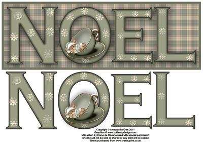 Christmas Mouse Noel Large Dl Word Card with Decoupage