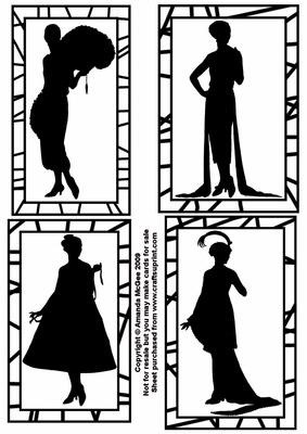 Art Deco Silhouette Toppers