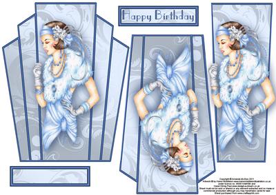 Deco Delight in Blue Art Deco Style Topper