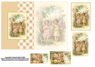 Angels Picking Flowers Foldback