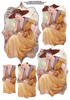 Art Deco Lady Fancy Pyramage