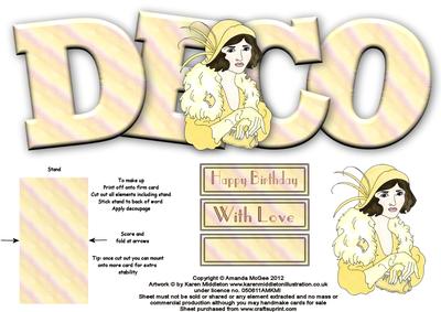 Deco Elegance Deco Large Dl Standalone Word Card