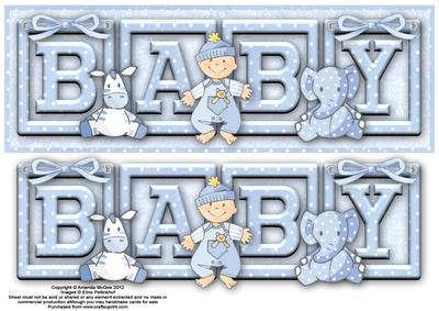 Baby Blocks Baby Large Dl Card