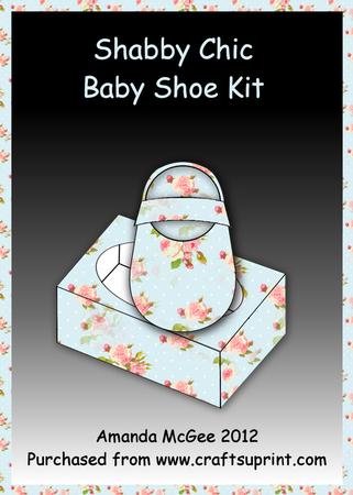 Shabby Chic Baby Shoe Kit with Box