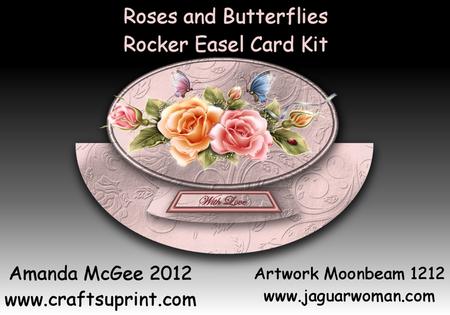 Roses and Butterflies Rocker Easel Card Kit