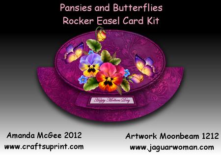 Pansies and Butterflies Rocker Easel Card Kit