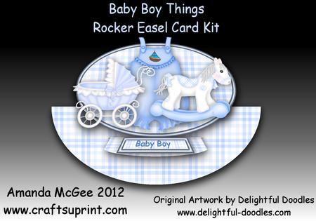 Baby Boy Things Rocker Easel Card Kit