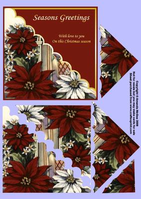 Poinsettia Card Front and Triangle Pyramid