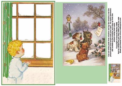 Looking at Terriers Carol Singing Card Front
