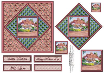 Country Cottage Geometric Pyramid Panel