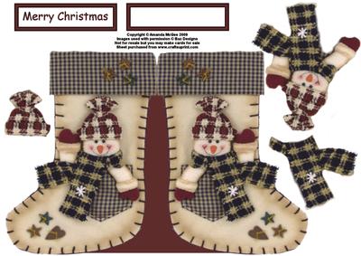 Christmas Stocking Shaped Card