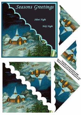 Christmas Church Card Front and Triangle Pyramid
