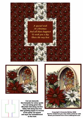 Christmas Poinsettia Swing Card