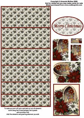 Poinsettia and Church Window Stair Stepper