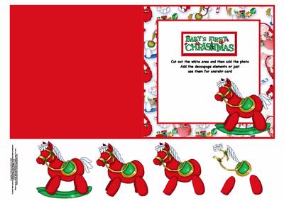 Babys 1st Christmas Photo Card