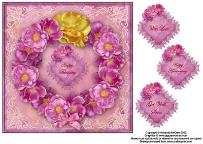 Pretty Blooms 8x8 Square Card Front