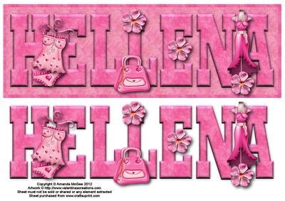 So Fashionable Hellena Large Dl Name Card