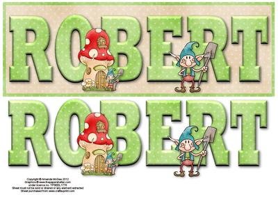 Gardening Gnome Robert Large Dl Name Card